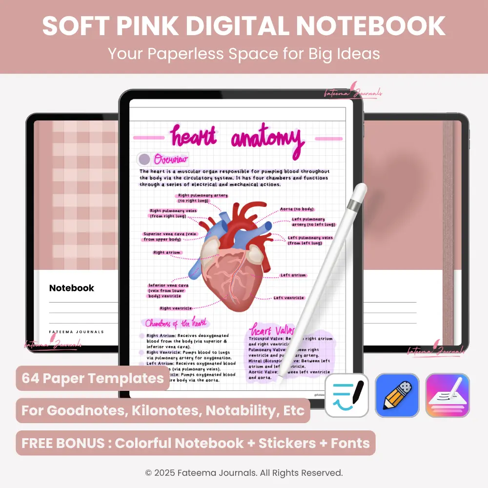 Pink Digital Notebook - Digital planner preview