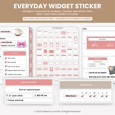 Everyday Widget Sticker - Digital planner preview